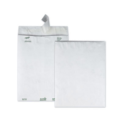 Lightweight 14 lb Tyvek Catalog Mailers, #12 1/2, Square Flap, Redi-Strip Adhesive Closure, 9.5 x 12.5, White, 100/Box